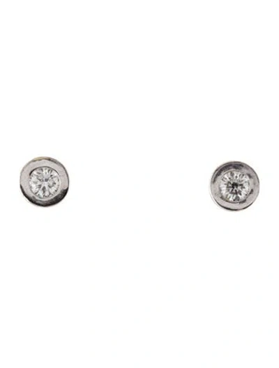 Pre-owned Earrings 18k Diamond Stud  In Multi