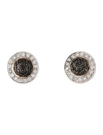Pre-owned Earrings 18k Diamond Stud  In Multi