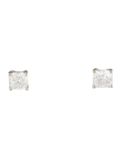 Pre-owned Earrings 18k Diamond Stud  In Multi