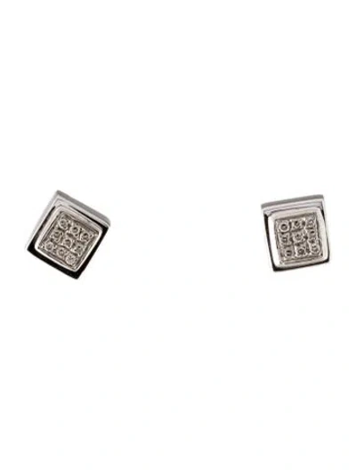 Pre-owned Earrings 18k Diamond Stud  In Multi