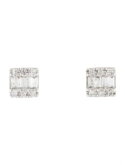 Pre-owned Earrings 18k Diamond Stud  In Multi