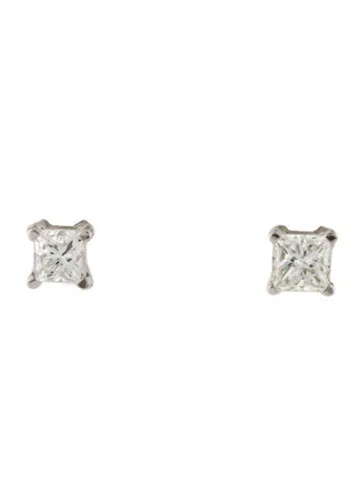 Pre-owned Earrings 18k Diamond Stud  In Multi