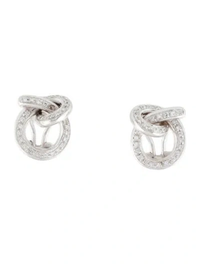 Pre-owned Earrings 18k Diamond Twist Earclip  In Multi