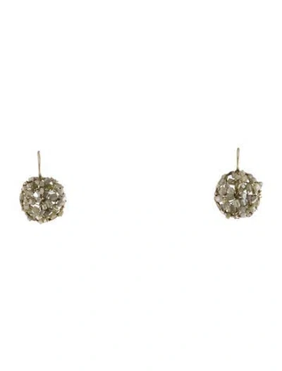 Pre-owned Earrings 18k Diamond Wrap Drop  In Multi