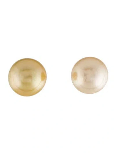 Pre-owned Earrings 18k Dyed Pearl Mismatched Studs In Multi