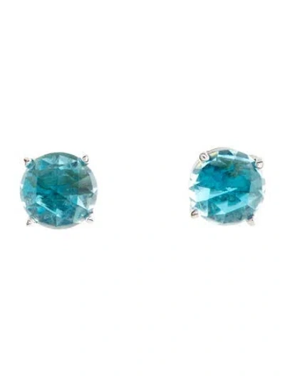 Pre-owned Earrings 18k Glass Stud  In Multi