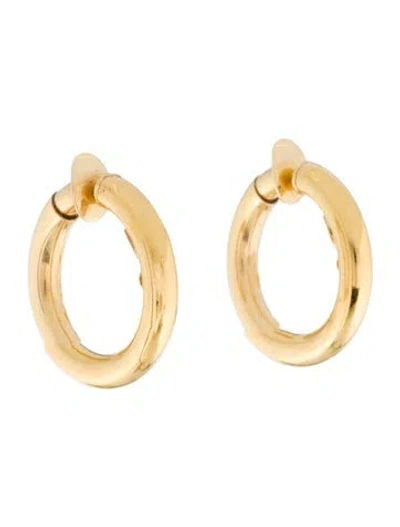 Pre-owned Earrings 18k Hoop  In Multi