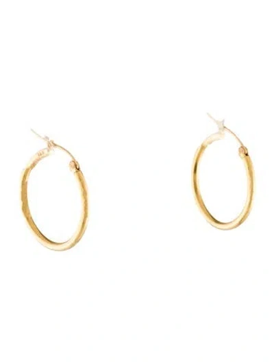 Pre-owned Earrings 18k Hoop In Multi
