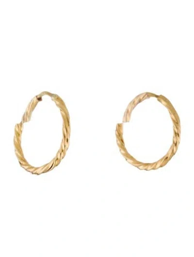 Pre-owned Earrings 18k Huggie  In Multi