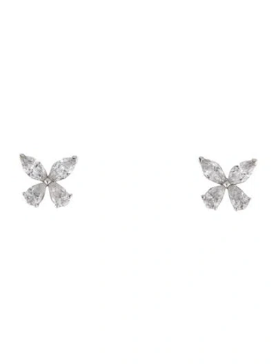 Pre-owned Earrings 18k Lab-grown Diamond Stud  In Multi