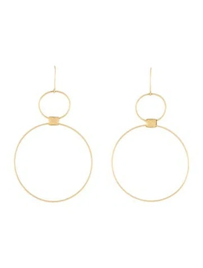 Pre-owned Earrings 18k Large Drop  In Multi