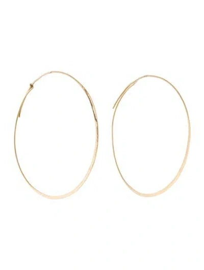 Pre-owned Earrings 18k Large Hoop  In Multi