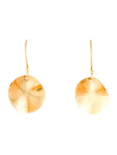 Pre-owned Earrings 18k Mini Wavy Drop  In Multi