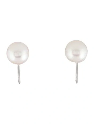 Pre-owned Earrings 18k Pearl Clip-on  In Multi