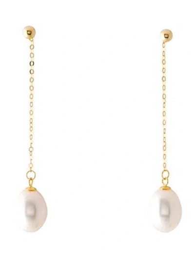 Pre-owned Earrings 18k Pearl Convertible Drop  In Multi