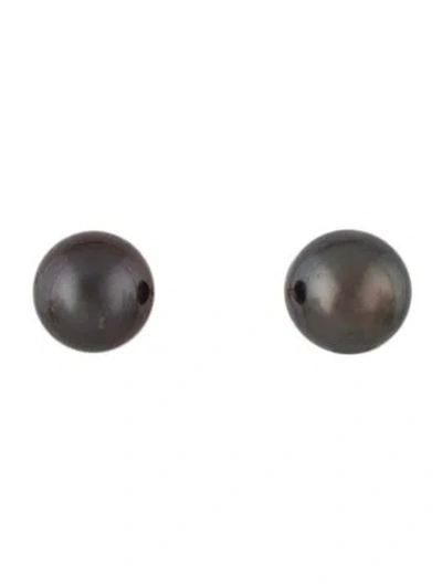 Pre-owned Earrings 18k Pearl Stud  In Multi