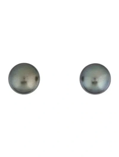 Pre-owned Earrings 18k Pearl Stud  In Multi