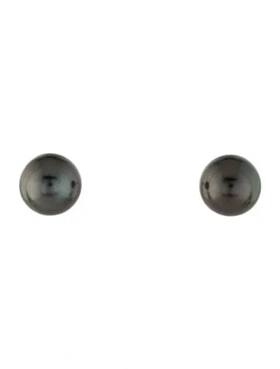 Pre-owned Earrings 18k Pearl Stud  In Multi