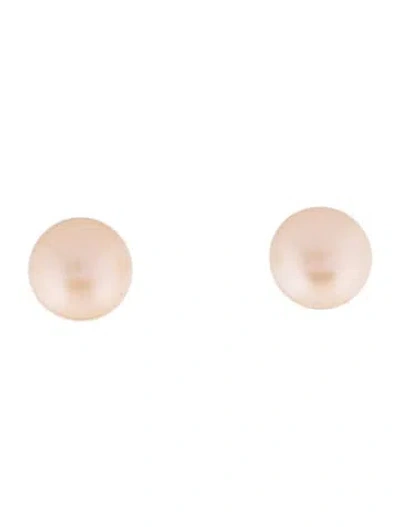 Pre-owned Earrings 18k Pearl Stud  In Multi