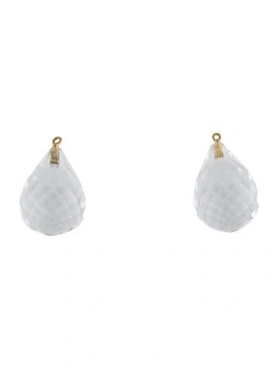 Pre-owned Earrings 18k Quartz Earring Enhancers In Multi