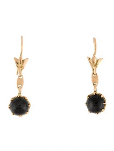 Pre-owned Earrings 18k Star Diopside Drop  In Multi