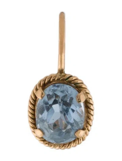Pre-owned Earrings 18k Synthetic Spinel Single Drop Earring In Multi