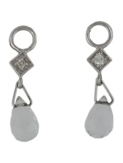Pre-owned Earrings 18k Topaz & Diamond Earring Enhancers In Multi