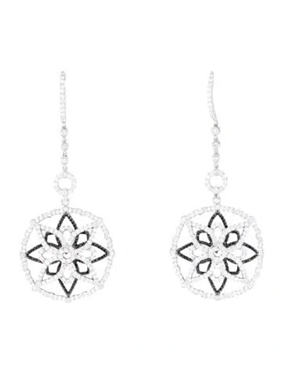 Pre-owned Earrings 18k5.25ctw. Diamond Statement Drop  In Multi