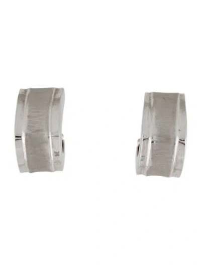 Pre-owned Earrings 20k Textured Huggie Hoop Earclips In Multi