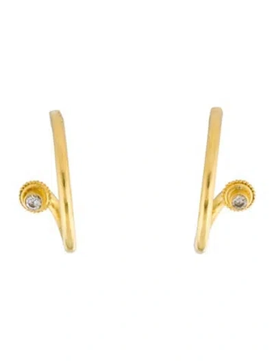 Pre-owned Earrings 22k Diamond Drop  In Multi