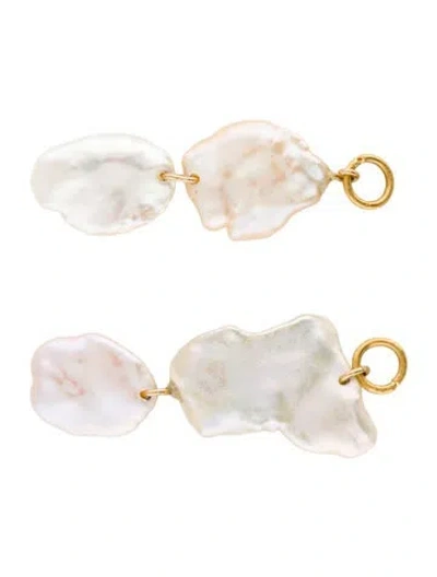 Pre-owned Earrings 22k Pearl Earring Enhancers In Multi