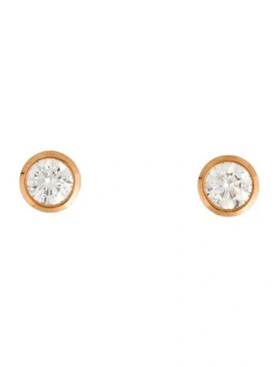 Pre-owned Earrings 3.02ctw Lab-grown Diamond Solitaire Stud  In Multi