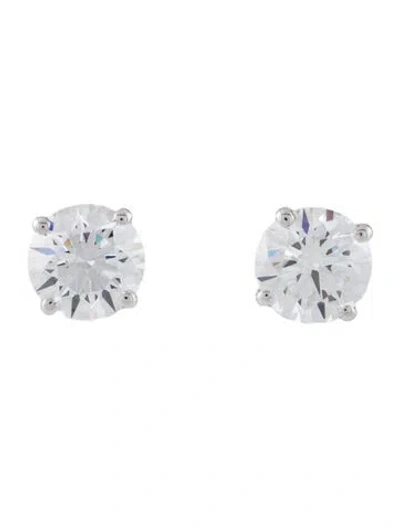 Pre-owned Earrings 3.11ctw Lab-grown Diamond Stud  In Multi