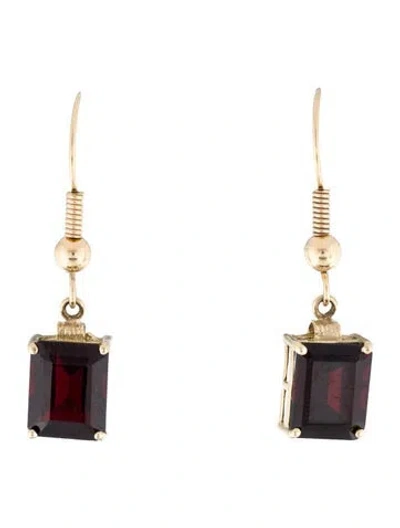 Pre-owned Earrings 7.66ctw Garnet Drop  In Multi