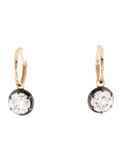 Pre-owned Earrings Carat Atelier 14k 2.76ctw Lab-grown Diamond Drop  In Multi