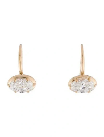 Pre-owned Earrings Carat Atelier 14k 3.00ctw Lab-grown Diamond Drop  In Multi