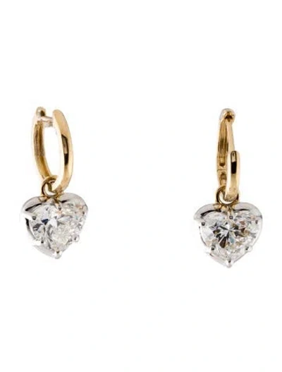 Pre-owned Earrings Carat Atelier 14k 3.02ctw Lab-grown Diamond Drop  In Multi