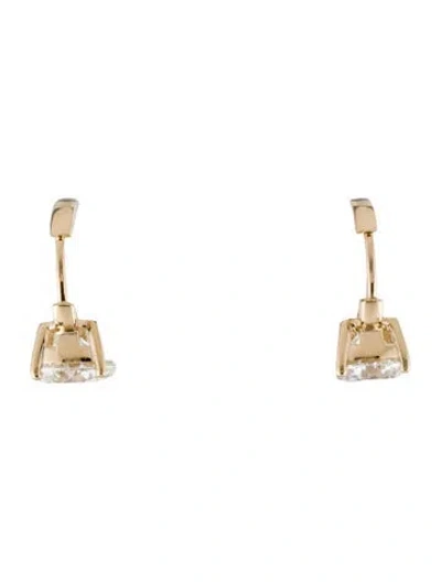 Pre-owned Earrings Carat Atelier 14k 3.89ctw Lab-grown Diamond Huggie Hoop  In Multi