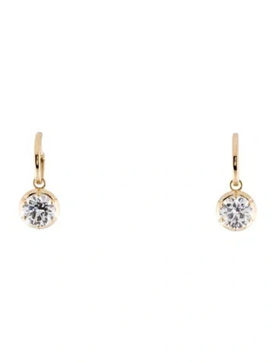 Pre-owned Earrings Carat Atelier 14k 4.01ctw Lab-grown Diamond Drop  In Multi