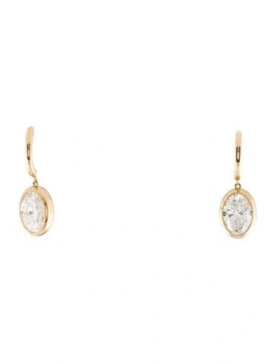 Pre-owned Earrings Carat Atelier 14k 4.06ctw Lab-grown Diamond Drop  In Multi