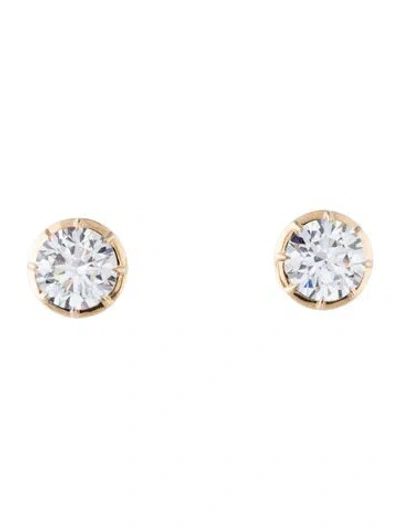 Pre-owned Earrings Carat Atelier 14k 6.07ct Lab-grown Diamond Stud  In Multi