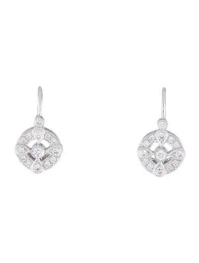 Pre-owned Earrings Carl Blackburn 18k Diamond Drop  In Multi