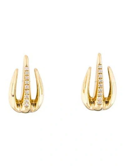 Pre-owned Earrings Cashmere 18k Diamond Passion Earclips In Multi