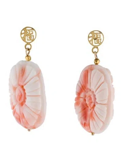 Pre-owned Earrings Coral Drop  In Multi