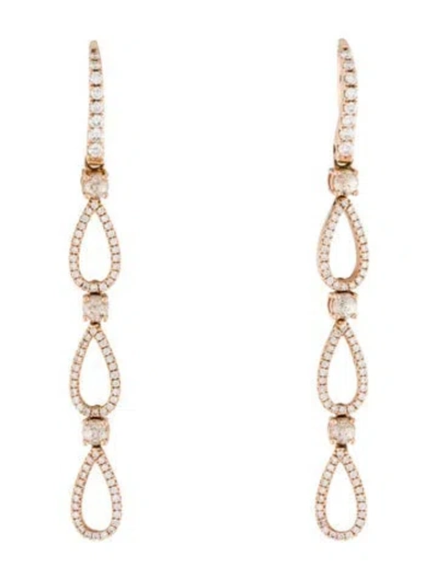 Pre-owned Earrings Crown Of Light 14k Diamond Drop  In Multi