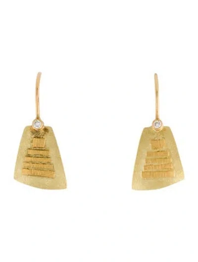 Pre-owned Earrings Diamond Drop  In Multi