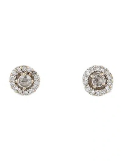 Pre-owned Earrings Diamond Stud  In Multi