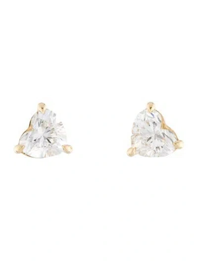 Pre-owned Earrings Haute Carat 18k 3.01ctw Lab-grown Diamond Heart Stud  In Multi