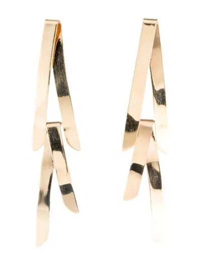 Pre-owned Earrings Kristin Moore 14k Folded Drop  In Multi