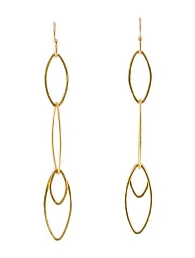 Pre-owned Earrings Marquise Link Drop  In Multi